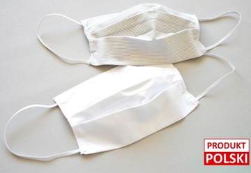 БЕЛАЯ ХЛОПКОВАЯ МАСКА УЛИЧНАЯ МАСКА ПОЛЬША