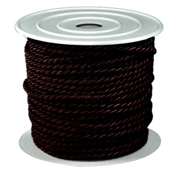 Sznurek oplatany 3,2mm 1mb CZEKOLADOWY
