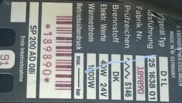 EBERSPACHER НЕЗАВИСИМЫЙ ОТОПЛЕНИЕ 24 ВОЛЬТ ДИЗЕЛЬ