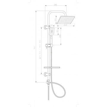 Дождевой душ 26 + термостатический смеситель HANSGROHE