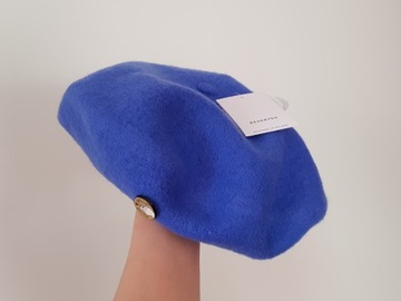 czapka BERET wełniany Reserved WEŁNA NOWY