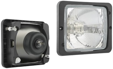 LAMPA REFLEKTOR CIĄGNIKA KWADRATOWY H4 Z RAMKĄ