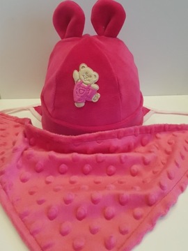 КОМПЛЕКТ ШАПКА МЕДВЕДЯ + ОБЕРТЫВКА НА ВЕЛКРО 0-12M-C 6 ЦВЕТОВ