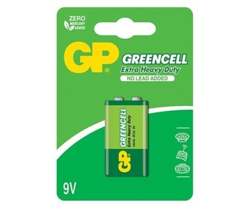 Bateria GP GREENCELL 6F22 9V cynkowo-chlorkowa