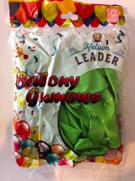 Balony gumowe Helium Leader kolor zielony 30 szt.