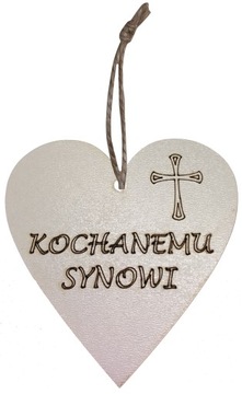 Zawieszka SERCE Kochanemu Synowi ZNICZE CMENTARZ