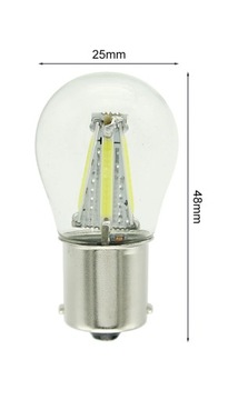 СВЕТОДИОДНАЯ ЛАМПА 4 COB НИТИ P21W R5W BA15S 12В 24В