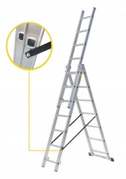 АЛЮМИНИЕВАЯ ЛЕСТНИЦА 3х7 DRABEST для лестниц + БЕСПЛАТНЫЕ ПОДАРКИ