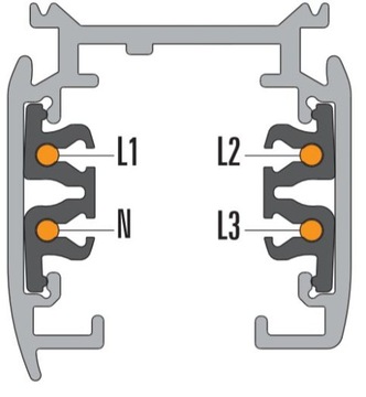 НАБОР BUSTER 2M РЕЙКА + 4 ЛАМПЫ GU10 3-ФАЗНЫЕ