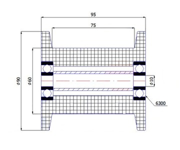 РОЛИКОВАЯ РЕМЕНЬ КАБЕЛЬ ПРОФИЛИРОВАННЫЕ РОЛИКИ с 90 отверстиями 10 мм