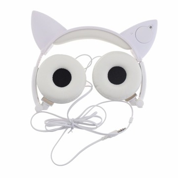 СКЛАДНЫЕ НАУШНИКИ CAT EAR, СВЕТОДИОДНАЯ ПОДСВЕТКА