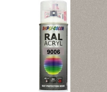 MOTIP RAL ACRYL 9006 PÓŁMAT DUPLI-COLOR FARBA AKRYL SPRAY 400 ML
