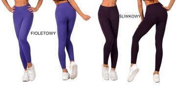 LEGGINSY bawełniane na gumce getry fitness M/38