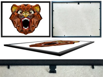 PLAKAT A3 W CZARNEJ RAMCE ZWIERZĘTA SALON PREZENT