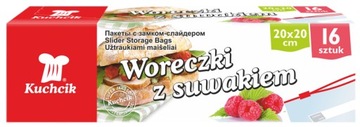 Пакеты ZIPPER, пакеты для замороженных продуктов, 20х20, 16 шт.