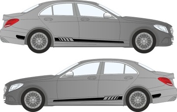 NAKLEJKI PASY MERCEDES BENZ C CLASS SEDAN 2014-18