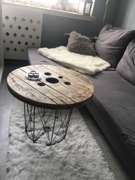 BLAT na stol OGRODOWY drewno OKRAGLY 10 os 165 cm