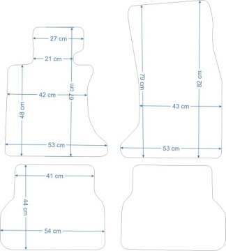 БМВ 5 серии E60/E61 03-09 ЭКО-бархатные коврики