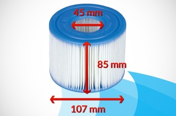 8 x Filtr Filtry S1 do Jacuzzi Pompy Wkłady Filtrujące Dżakuzzi INTEX 29001