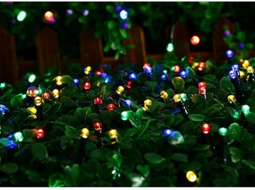 РОЖДЕСТВЕНСКИЕ ОГНИ 100LED Толстый КАБЕЛЬ РАЗНЫХ ЦВЕТОВ ВНЕШНИЙ