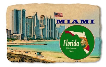 MIAMI USA FLORIDA magnes na lodówkę kamień 267
