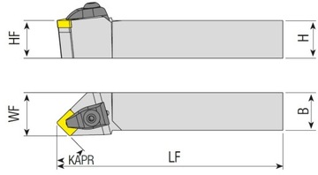 Нож токарный складной АККО ЦСНР 3232 П12 СНМГ 12