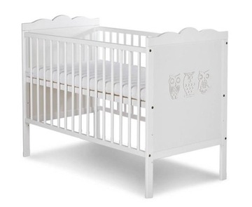 ДЕРЕВЯННАЯ кроватка NOAH KLUPŚ 120X60 ДУБ БЕЛЫЙ ХИТ