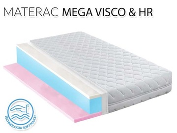 90X190 MATERAC PIANKOWY ORTOPEDYCZNY Z PIANKĄ HR