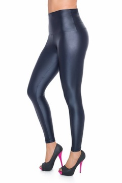 LEGGINSY IMITACJA SKÓRY PANEL WYSOKI STAN LTPNL