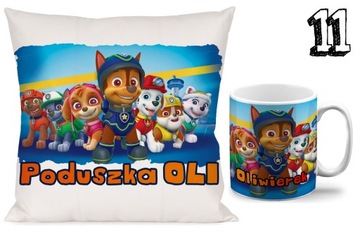 НАБОР КРУЖКА + ПОДУШКИ 40х40 PAW PATROL + ИМЯ 10