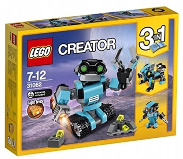 LEGO CREATOR 31062 Светящийся робот-исследователь УНИКАЛЬНЫЙ