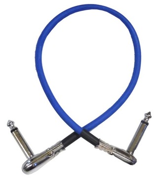 Akmuz kabel 2 x jack kąt do efektów 0,3 m PŁASKI