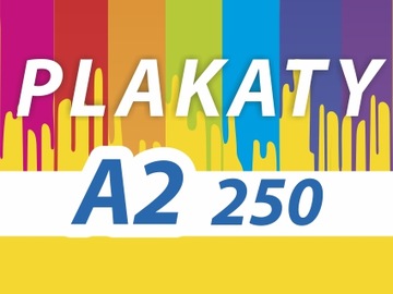 PLAKATY A2 250 SZT. SUPER JAKOŚĆ 130 GRAM