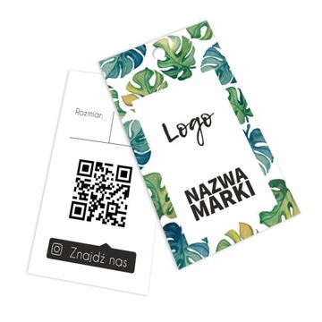 ЭТИКЕТКИ ВЕШАЛКИ ДЛЯ ОДЕЖДЫ 100 шт ДИЗАЙН