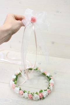 Шифоновый гребешок с бантиком в стиле причастия