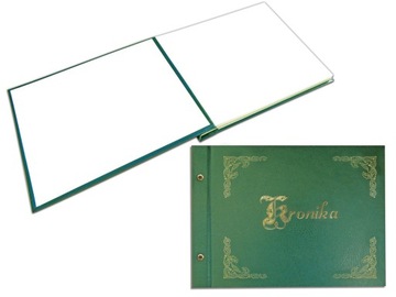 Kronika złocona B4, 90 kart, pozioma – zielona