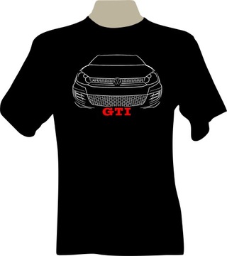 KOSZULKA T-shirt z nadrukiem fana VW GOLF GTI MK6