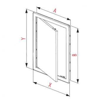 Ревизионная дверь сатиновая 20х30см AWENTA DT14SS
