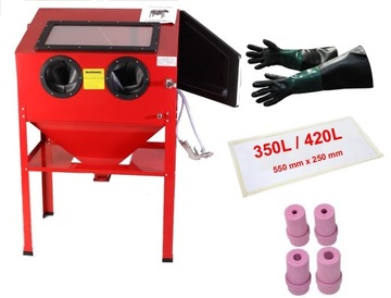 PIASKARKA KABINOWA 220 L zestaw do piaskowania