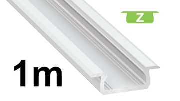 PROFIL ALUMINIOWY do taśm LED LISTWA Z 1M BIAŁY