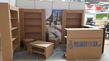 Экологический выставочный стенд из безотходного картона