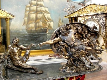 БОГ ЯХВЕ ДАЕТ ЖИЗНЬ АДАМУ СИКСТИНСКАЯ КАПСЕЛА v