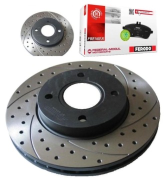 TARCZE 0744 GT KLOCKI FERODO FORD MONDEO MK4 przód