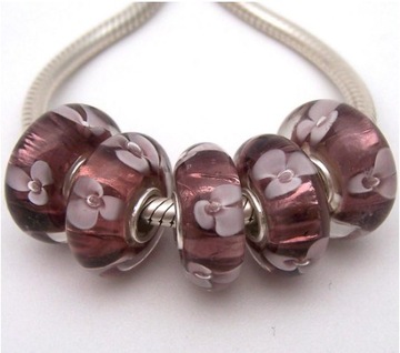 CHARMS ZAWIESZKA KORALIK SZKŁO MURANO BEADS