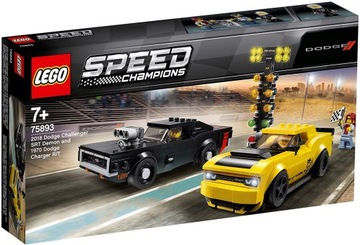 LEGO 75893 Speed Champions Dodge Challenger SRT Demon oraz Charger R/T