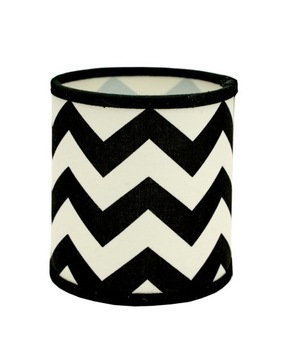 Klosz Abażur Owal PCV Czarny Zygzak 29x29x20 cm