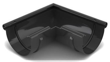 narożnik ZEWNĘTRZNY rynny 125mm Bryza GRAFIT