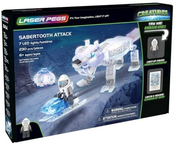 ATAK TYGRYSA SZABLOZĘBNEGO Laser Pegs klocki LED