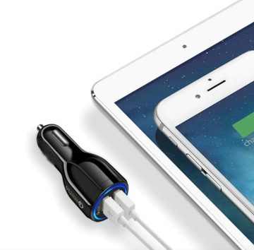 БЫСТРОЕ АВТОМОБИЛЬНОЕ ЗАРЯДНОЕ УСТРОЙСТВО 3.1А QUALCOMM QC 3.0