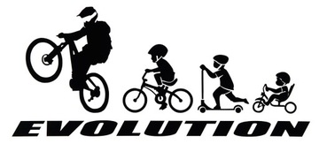 NAKLEJKA na samochód szybę ROWER EVOLUTION 25x11